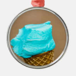 Ornamento De Metal Sorvete com macro waffle