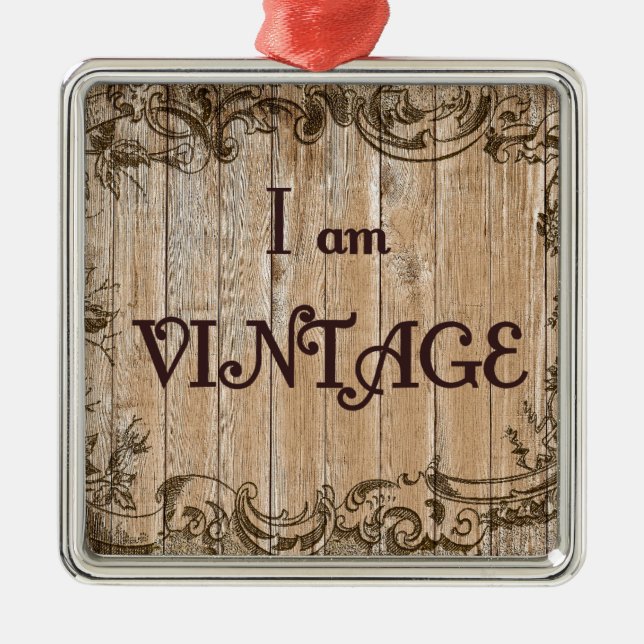 Ornamento De Metal Sou Vintage (Frente)