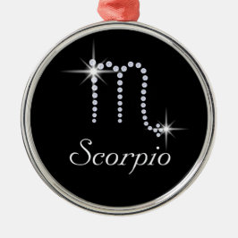Ornamento De Metal Sparkly Diamond Scorpio