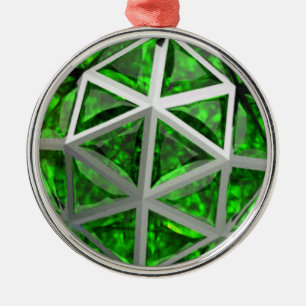 Ornamento De Metal Sphere Emerald Gemstone