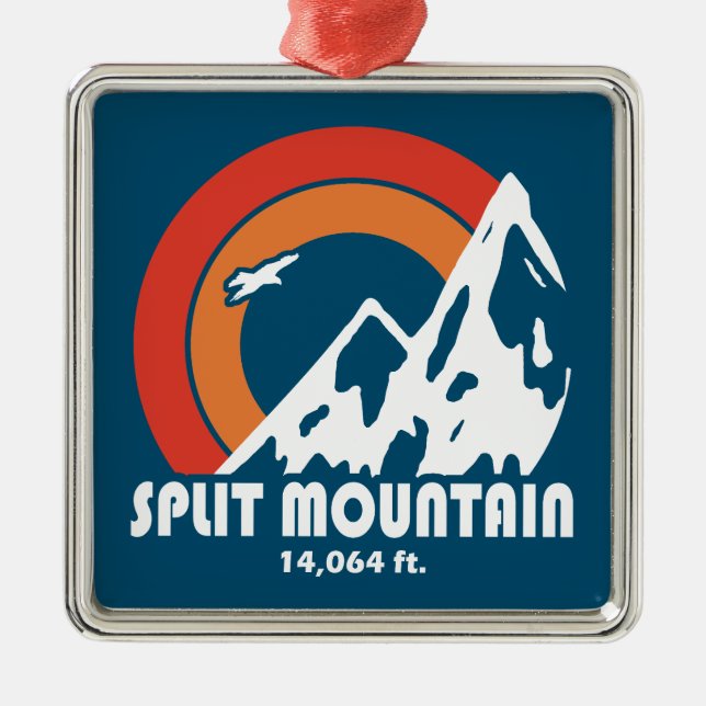 Ornamento De Metal Split Mountain California Sun Eagle (Frente)