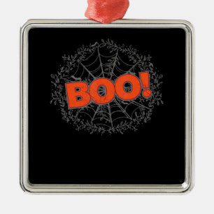 Ornamento De Metal Spooky Halloween Spider Web Boo Idea