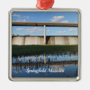 Ornamento De Metal Springfield Lake Missouri Dam Metal Ornament