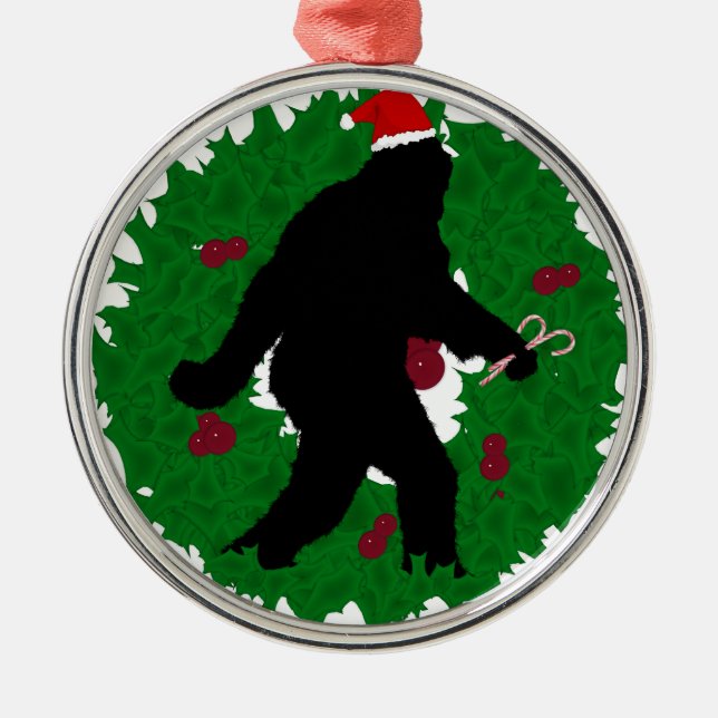 Ornamento De Metal Squatchin Natal (Frente)