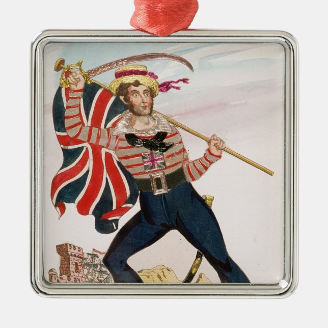 Ornamento De Metal Sr. E.F. Saville como 'Union Jack (Frente)