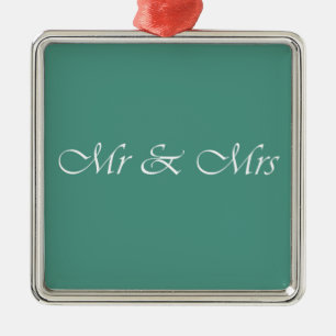 Ornamento De Metal Sr & Sra Tipografia