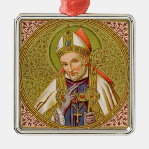 Ornamento De Metal St. Alphonsus Liguori (SNV 02) (Quadrado)