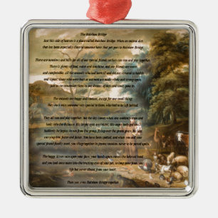 Ornamento De Metal St Francis de Assisi & da ponte do arco-íris