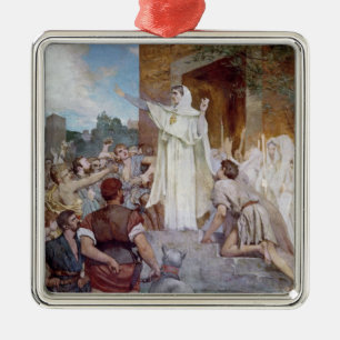 Ornamento De Metal St. Genevieve que acalma o Parisians