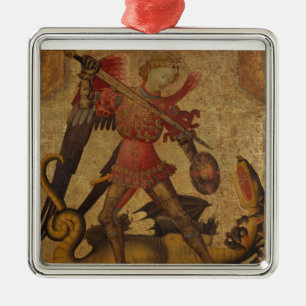 Ornamento De Metal St Michael e o dragão