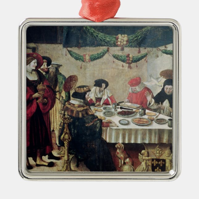 Ornamento De Metal St Thomas Aquinas e Louis IX (Frente)