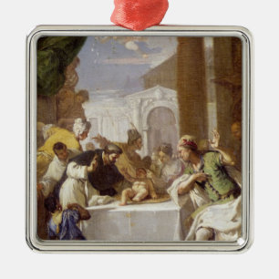 Ornamento De Metal St. Vincent Ferrer que executa um milagre