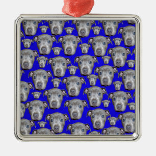Ornamento De Metal Staffordshire Bull Terrier Puppy Pattern,