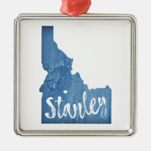Ornamento De Metal Stanley Idaho Wood Grain