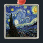 Ornamento De Metal Starry Night Por Vincent Van Gogh 1889<br><div class="desc">Tanto quanto sei,  estas imagens estão em dominio público e acreditam ser livres de usar sem restrições nos EUA. 
 Por favor,  entre em contato comigo se você descobrir que nenhuma dessas imagens está no Dominio público.</div>