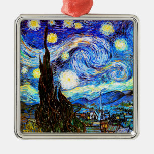 Ornamento De Metal Starry Night Van Gogh Fine Art