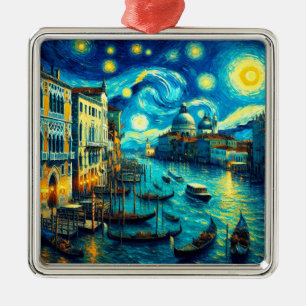 Ornamento De Metal Starry Night Veneice Itália