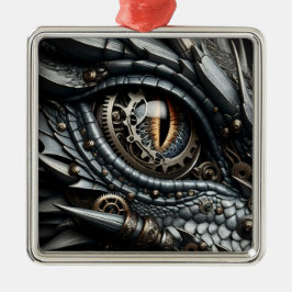 Ornamento De Metal Steampunk Dragon Olho Fechado Ai Art