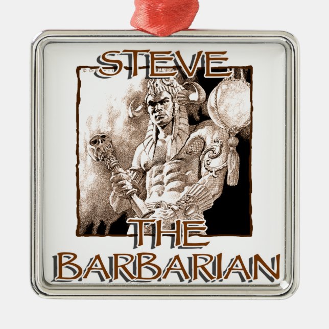Ornamento De Metal Steve The Barbarian (Frente)