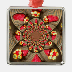 Ornamento De Metal STRAWBERRY VINTAGE RED Premium ORnaings