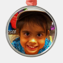 Ornamento De Metal Sua foto aqui Ornament