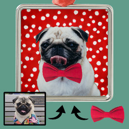 Ornamento De Metal Sua foto com acessórios digitais que o Bowtie Etc