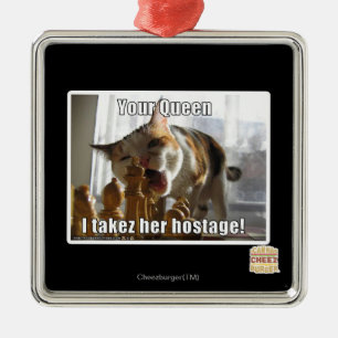 Ornamento De Metal Sua Rainha, eu a tomo refém