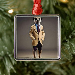 Ornamento De Metal Suave Parecendo O Meerkat Means Business,