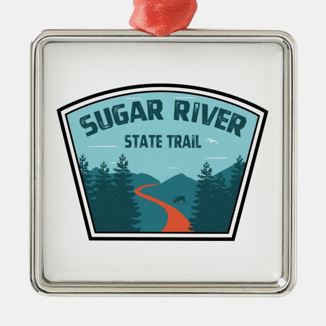 Ornamento De Metal Sugar River State Trail Wisconsin (Frente)