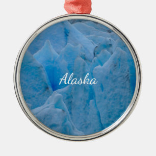 Ornamento De Metal Sumário de Glaciar Azul