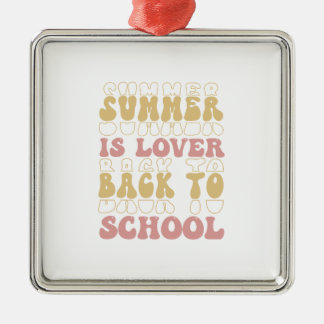 Ornamento De Metal Summer Está De Volta Ao Professor