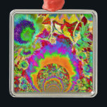 Ornamento De Metal Sunflower Fields Forever - laranja<br><div class="desc">Pintura romântica de girassol abstrato elegante e surreal de H Cooper</div>