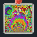 Ornamento De Metal Sunflower Fields Forever - laranja<br><div class="desc">Pintura romântica de girassol abstrato elegante e surreal de H Cooper</div>