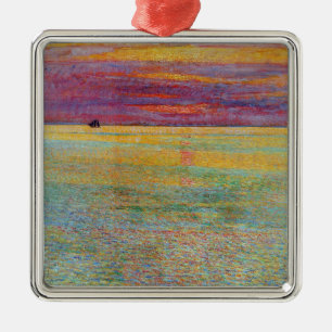 Ornamento De Metal Sunset at Sea (por Childe Hassam)