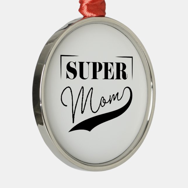 Ornamento De Metal Super Mãe (Direito )
