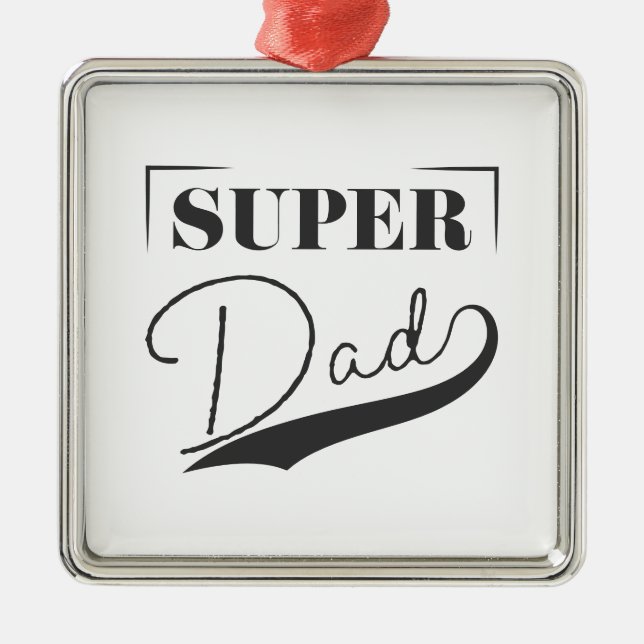 Ornamento De Metal Super Pai (Frente)