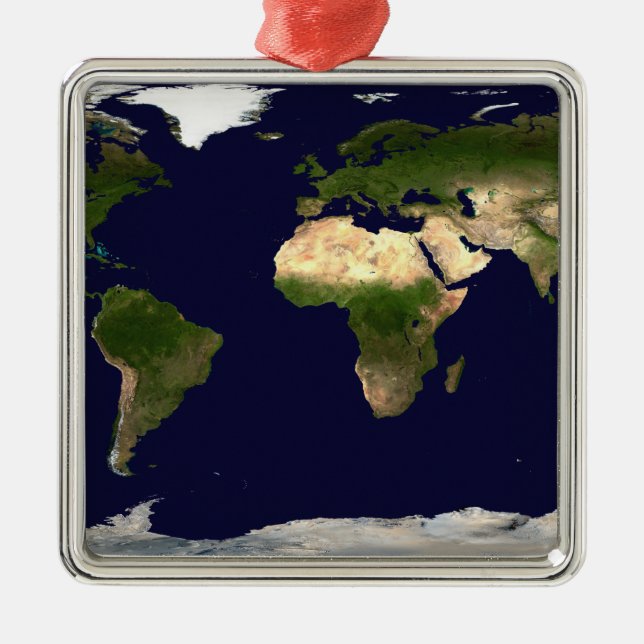 Ornamento De Metal Superfície da Terra, Água Profunda e Topogra Sombr (Frente)