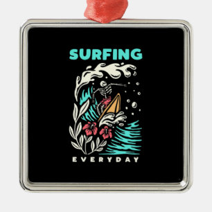 Ornamento De Metal Surfe todo dia