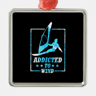 Ornamento De Metal Surfer Viciado em Vento