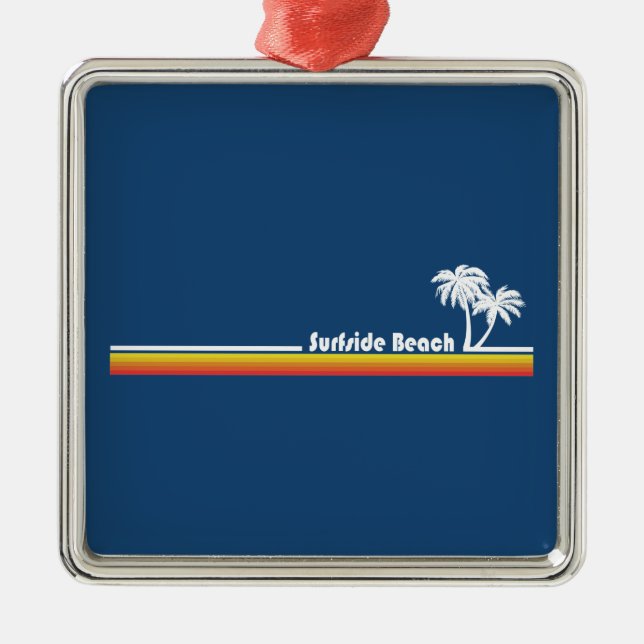 Ornamento De Metal Surfside Beach Carolina do Sul (Frente)