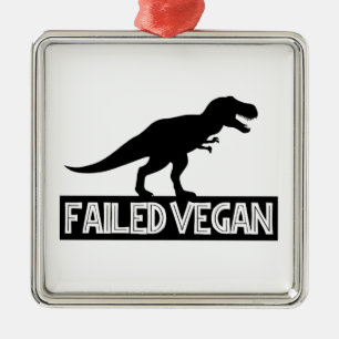 Ornamento De Metal T-Rex Falhou Vegan