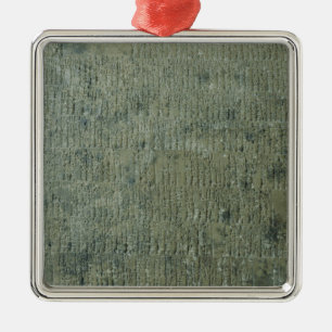 Ornamento De Metal Tabuleta com roteiro cuneiform