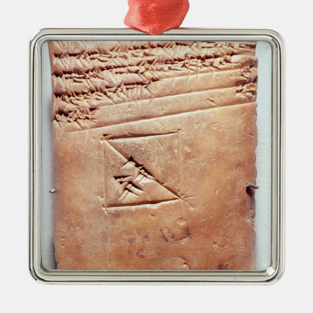 Ornamento De Metal Tabuleta com roteiro cuneiform, c.1830-1530 BC (Frente)