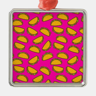 Ornamento De Metal tacos rosa