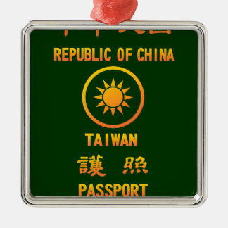 Ornamento De Metal Taiwan Passport