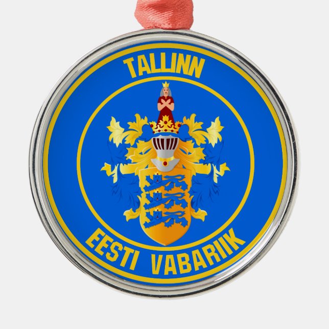 Ornamento De Metal Tallinn Round Emblem (Frente)
