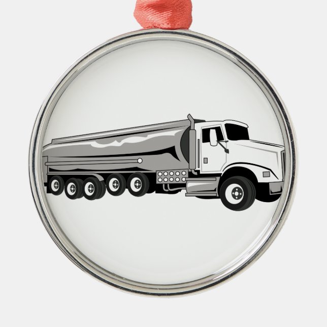 Ornamento De Metal Tanker Truck (Frente)