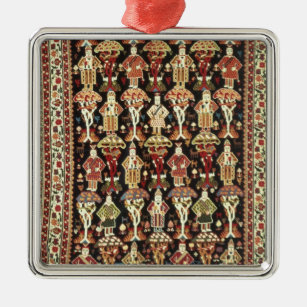 Ornamento De Metal Tapete persa, 19o-20o século
