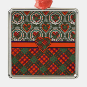 Ornamento De Metal Tartan do Scottish de Ross