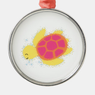 Ornamento De Metal Tartaruga do Mar Cento